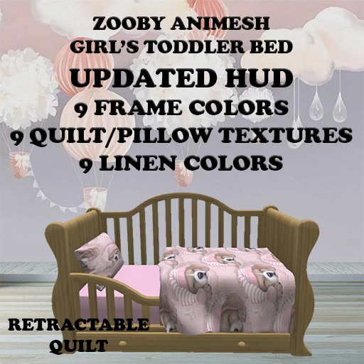 ZOOBY ANIMESH GIRL'S TODDLER BED UPDATED