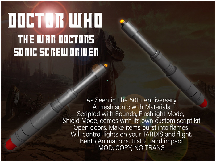 War Doctors Sonic Screwdriver 