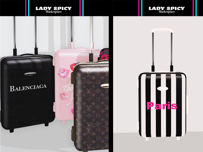 Lady// Suitcase/Luggae (Decor) Paris
