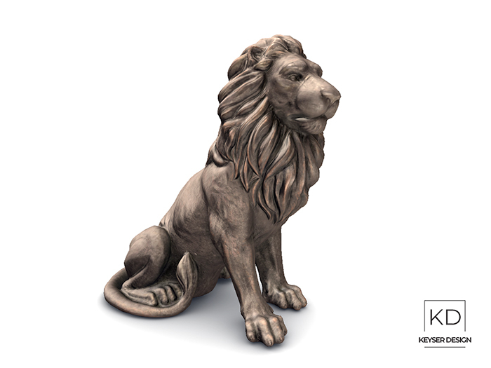 Keyser Design - Lion Statue Stone [BOXED]