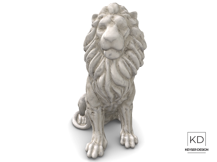 Keyser Design - Lion Statue Marble 2 [BOXED]