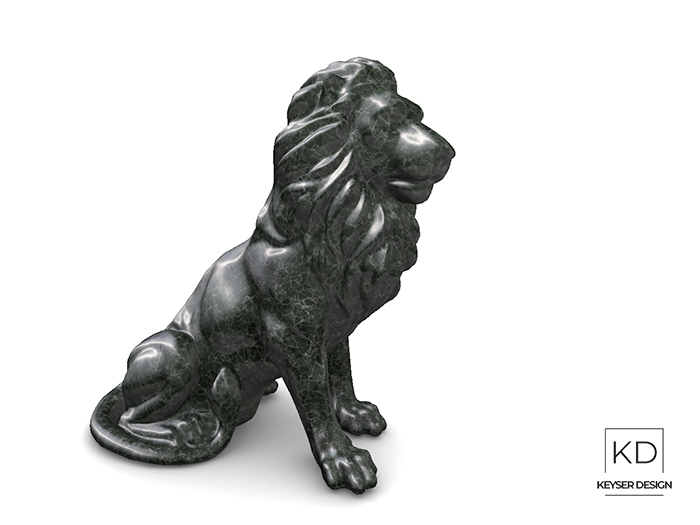 Keyser Design - Lion Statue Marble 3 [BOXED]