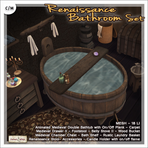 [V/W] Renaissance Bathroom Set - Complete furniture & accessories for a bath chamber