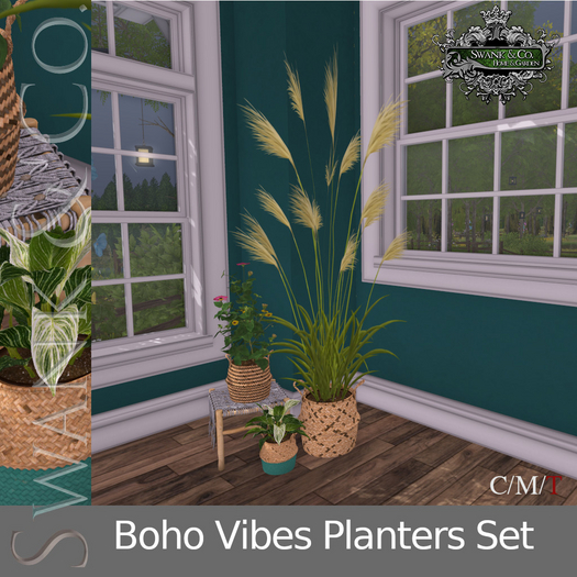 Swank & Co. Boho Vibes Planter Set