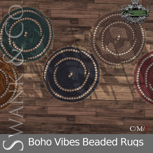 Swank & Co. Boho Vibes Beaded Rugs 