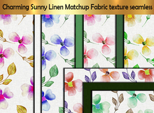 Charming Sunny Linen Matchup Fabric texture seamless v. 1