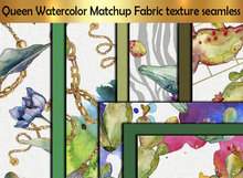 Queen Watercolor Matchup Fabric texture seamless v. 2