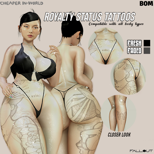 FallOut - Royalty Status FullBody Tattoos BOM