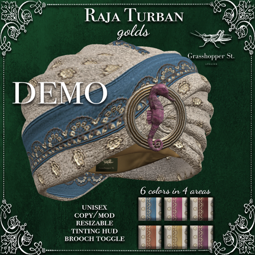 Grasshopper St Raja Turban Golds DEMO