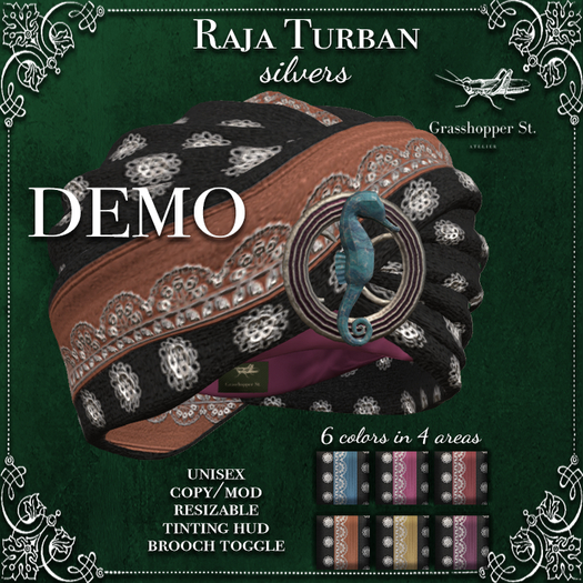 Grasshopper St Raja Turban Silvers DEMO