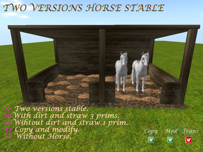 Horse stable ( Two versions )  
