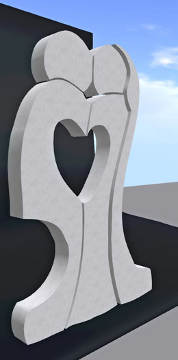 Forever Yours stone statue 