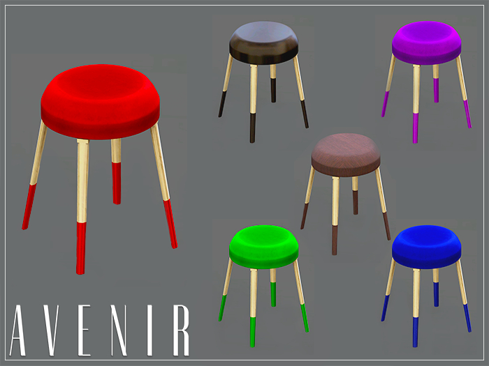 AVENIR: Thyra Mesh Round Stool - BOLD -