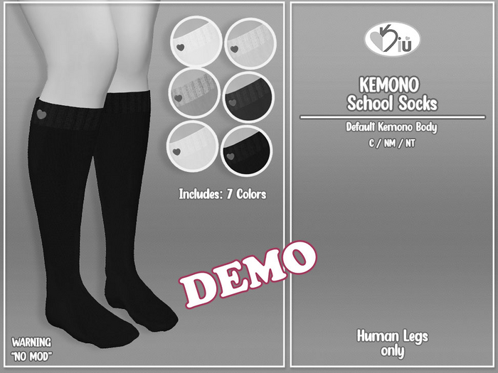 *>Kiu<* - Kemono School Socks_DEMO