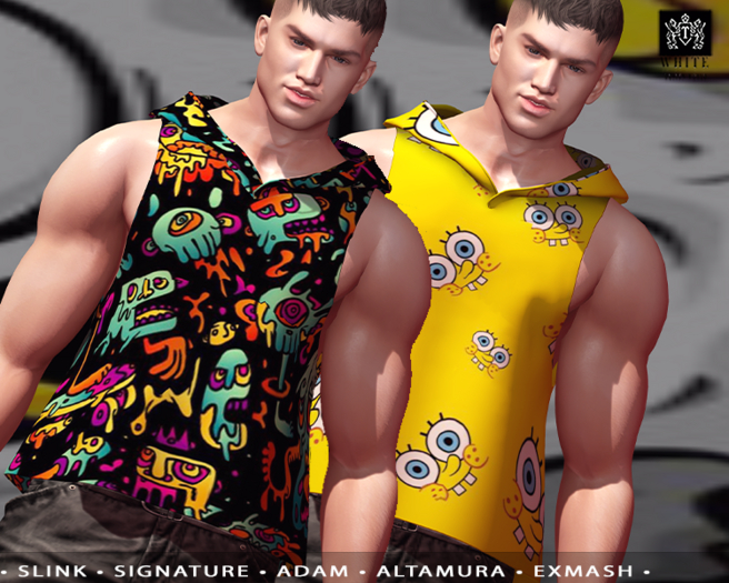 ::TW::#206 T shirt with hood COLOR FATPACK  • SLINK • SIGNATURE • ADAM • ALTAMURA • EXMASH •