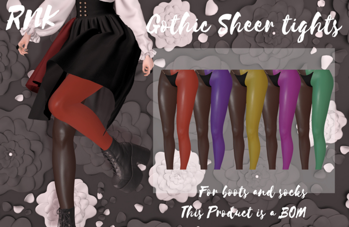 [RNK Cosmetics]Gothic Sheer tights / BOM(Wear)