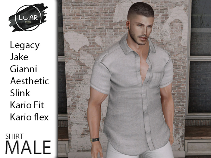 LuaR Erik White Male Shirt (Add)