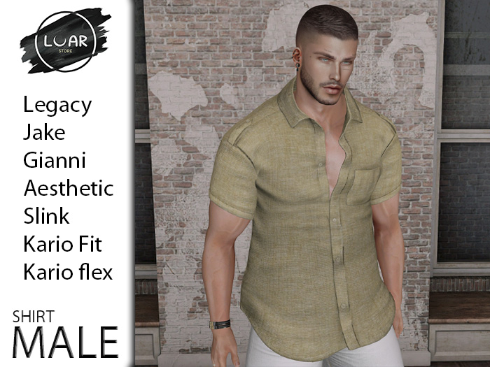 LuaR Erik Cream Male Shirt (Add)