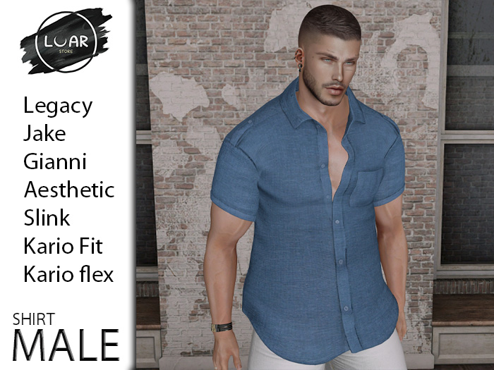 LuaR Erik Blue Male Shirt (Add)