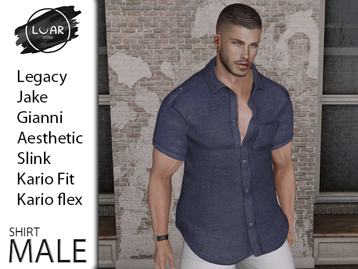 LuaR Erik Navy Male Shirt (Add)
