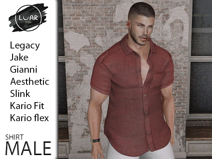 LuaR Erik Red Male Shirt (Add)