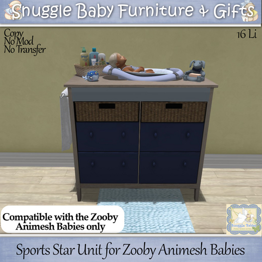 Sports Star Wash Unit for Zooby Animesh Babies