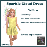 2^2 Sparkle Cloud Dress Yellow