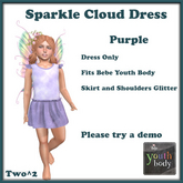 2^2 Sparkle Cloud Dress Purple