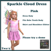 2^2 Sparkle Cloud Dress Pink