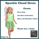 2^2 Sparkle Cloud Dress Green