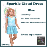 2^2 Sparkle Cloud Dress Blue