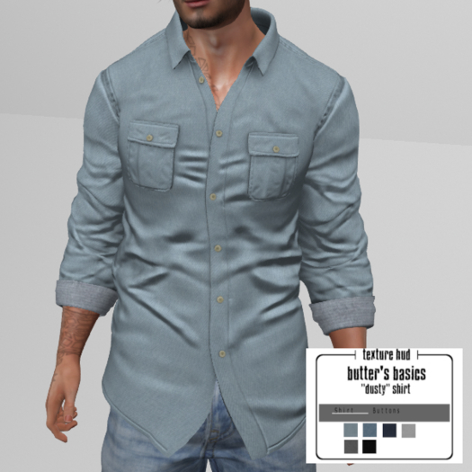 [Butter Basics] "Dusty" Denim Shirt - Fatpack
