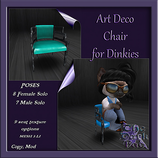 TDF's Art Deco Chair for Dinkies  *WEAR ME*
