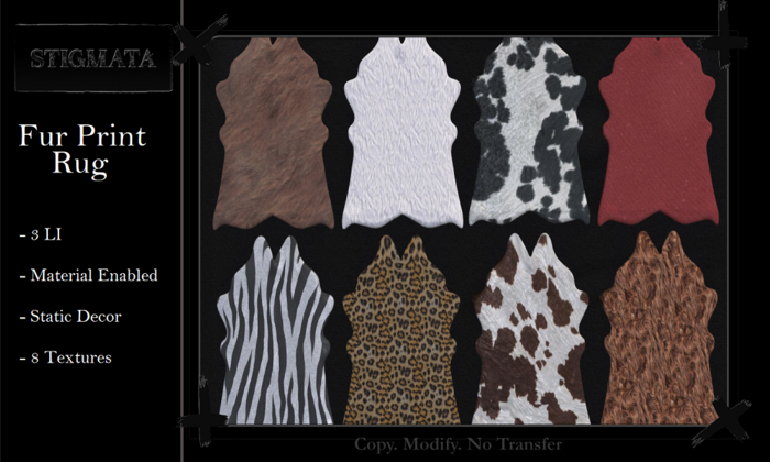 Stigmata - Fur Print Rug - [Add Me]