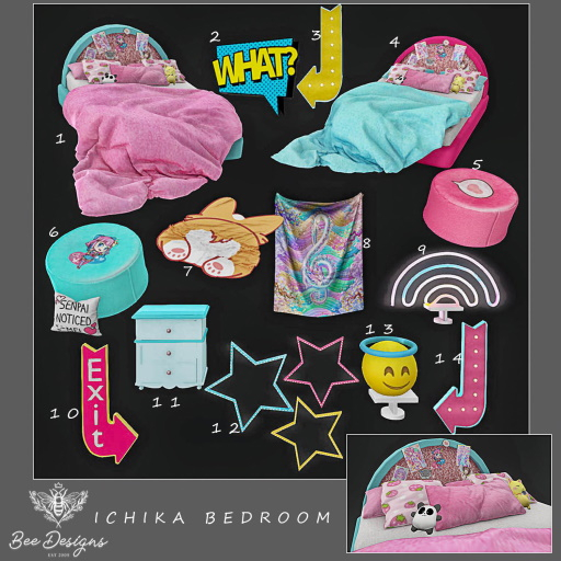 01 Bee Designs Ichika Bedroom RARE