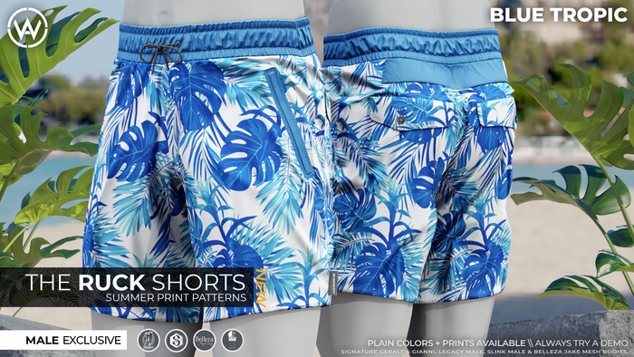 WAZ - Ruck Shorts (Blue Tropic)