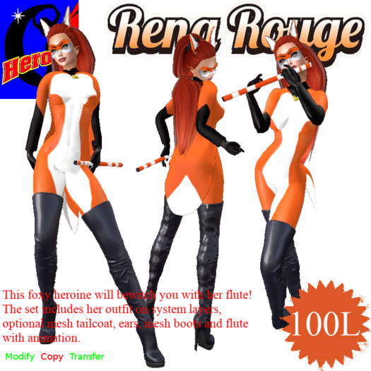 Heroes Costume Red Fox (inspired by Rena Rouge)