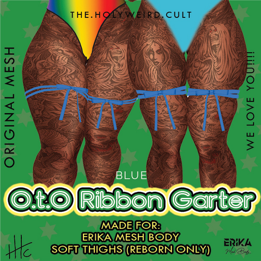 .:tHc Orignial:. O.t.O Ribbon Garter - Blue