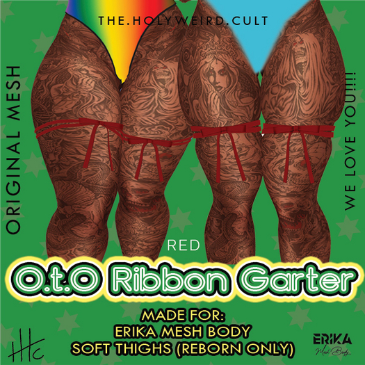 .:tHc Orignial:. O.t.O Ribbon Garter - Red