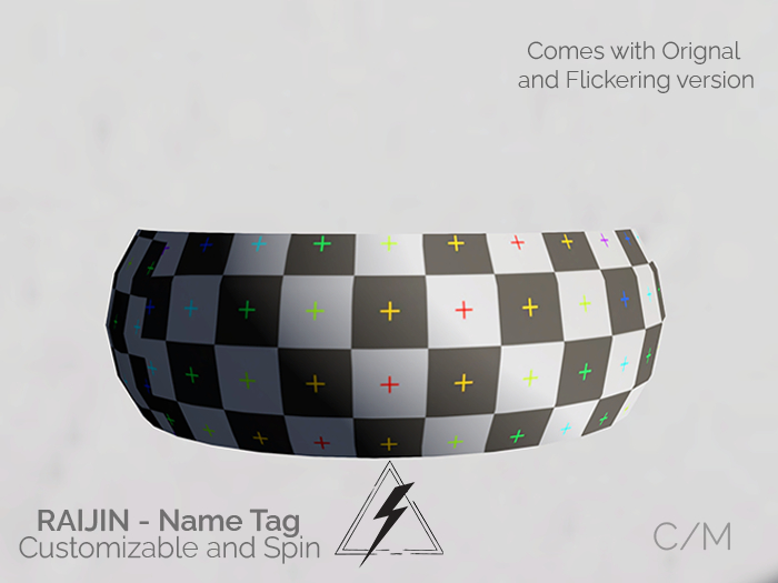 RAIJIN - Customizable Spinning Name Tag