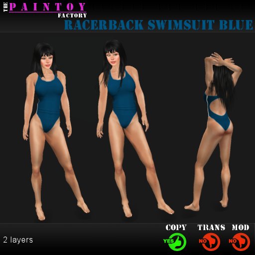 Racerback Swimsuit Blue