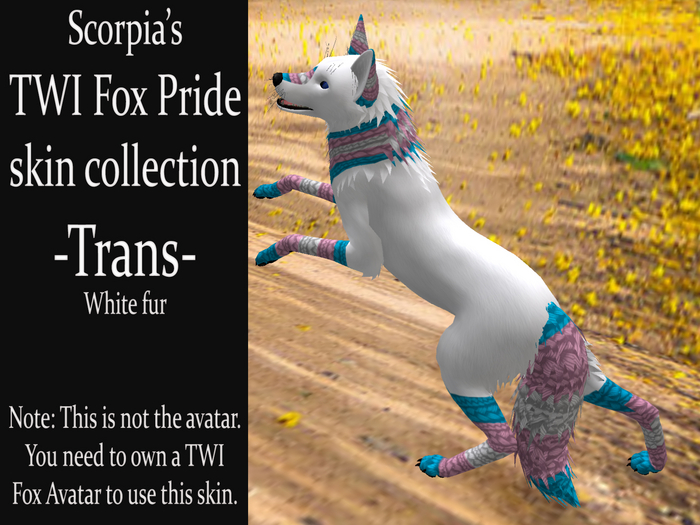 TWI Fox Skin Texture - PRIDE Trans White