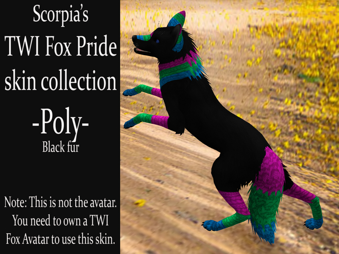 TWI Fox Skin Texture - PRIDE Poly Black