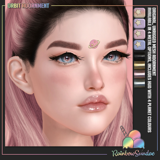 *Rainbow Sundae* Orbit Adornment - ROSE GOLD