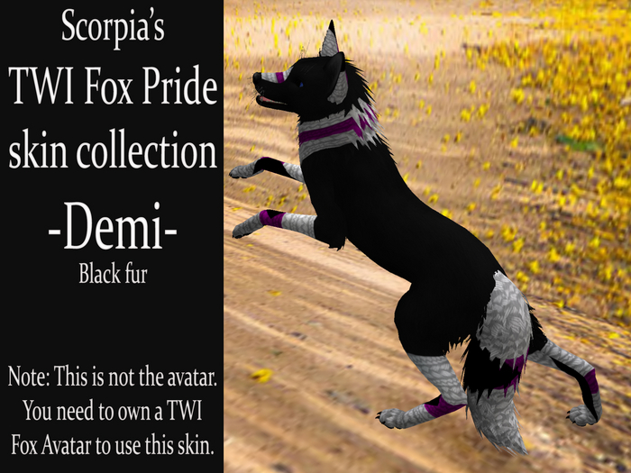 TWI Fox Skin Texture - PRIDE Demi Black