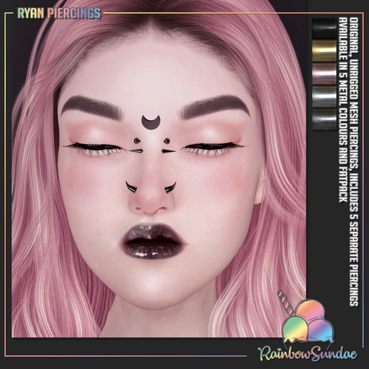 *Rainbow Sundae* Ryan Piercings - Steel