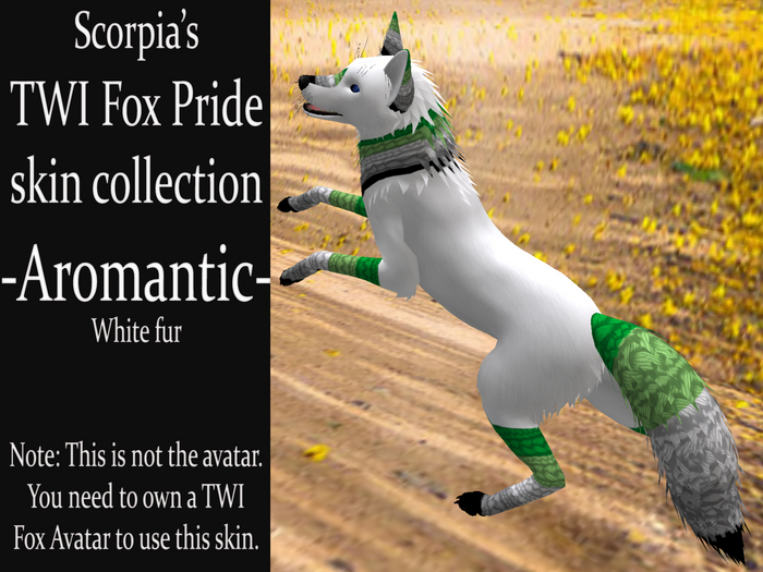 TWI Fox Skin Texture - PRIDE - Aromantic White