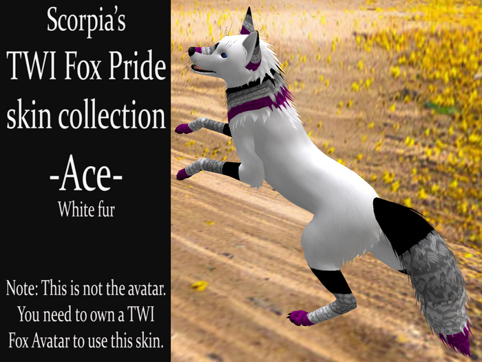 TWI Fox Skin Texture - PRIDE - Ace White