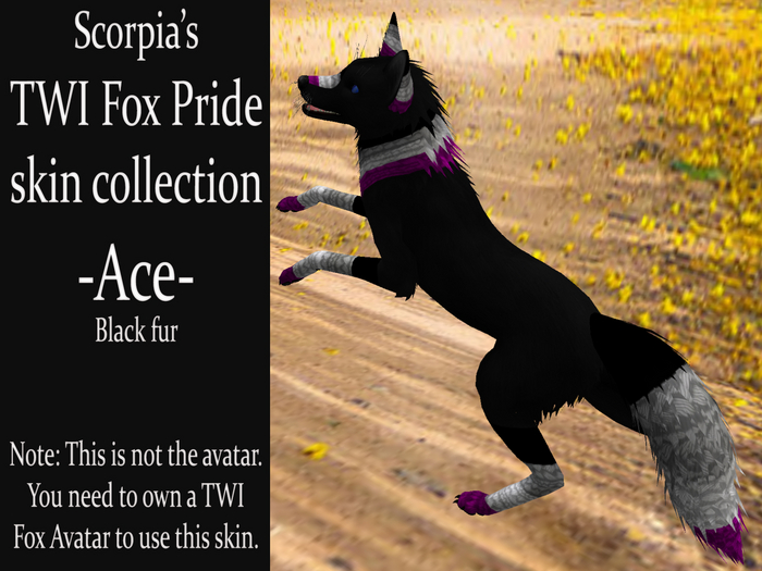 TWI Fox Skin Texture - PRIDE - Ace Black