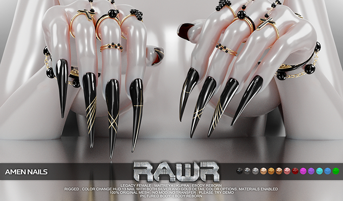 RAWR! Amen Nails (add me)